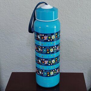 Vera Bradley Blue Floral 17oz Stainless Steel Water Bottle